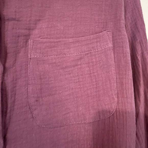 NWT Anne Klein Jeans Brand Button Down Cotton Lavender Shirt Women's size Medium - Picture 5 of 14